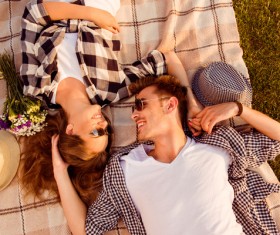 Happy Lovers outing Stock Photo 04