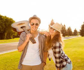 Happy Lovers outing Stock Photo 05