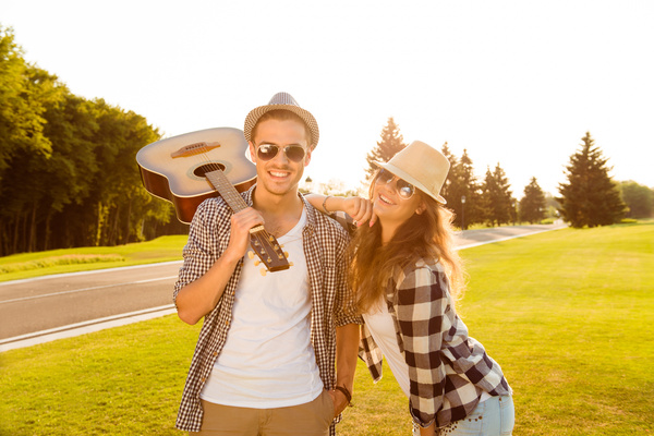 Happy Lovers outing Stock Photo 05