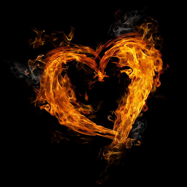 Heart of fire Stock Photo 01
