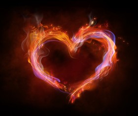 Heart of fire Stock Photo 02