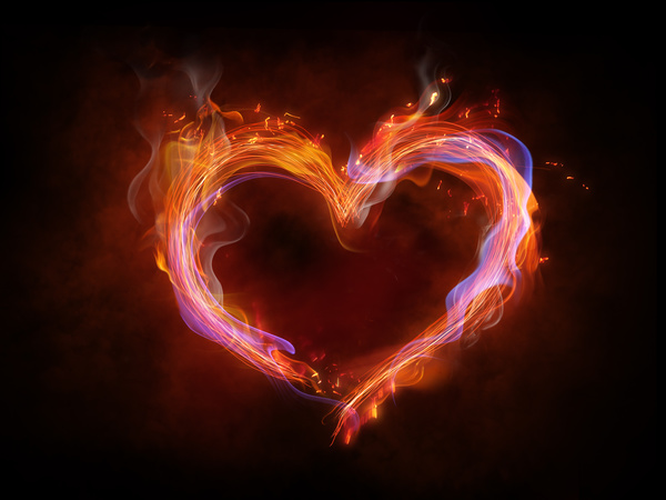 Heart of fire Stock Photo 02