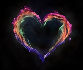 Heart of fire Stock Photo 03