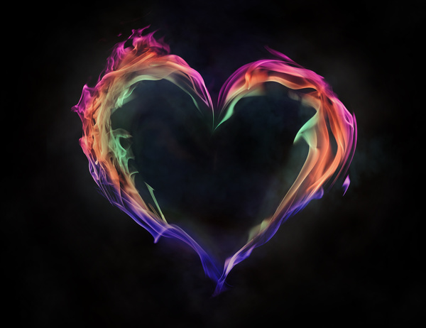 Heart of fire Stock Photo 03