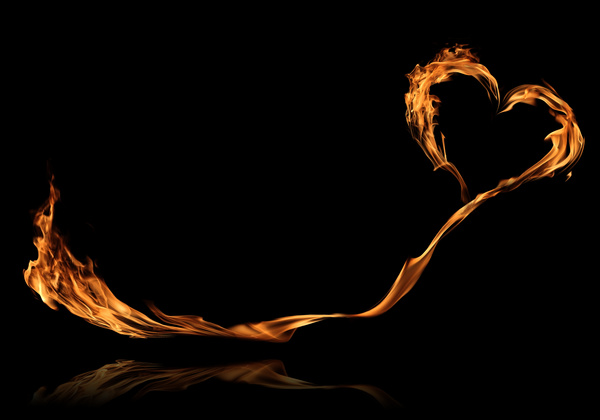 Heart of fire Stock Photo 04