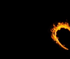 Heart of fire Stock Photo 05