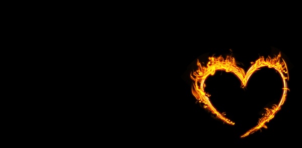 Heart of fire Stock Photo 05