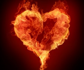 Heart of fire Stock Photo 06