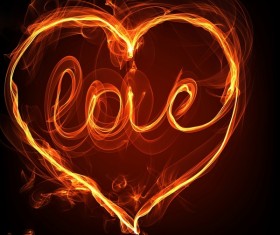 Heart of fire Stock Photo 08