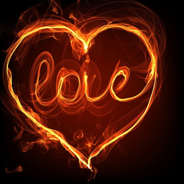 Heart of fire Stock Photo 08