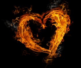 Heart of fire Stock Photo 09