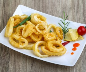 Home-made fried onion rings Stock Photo 03