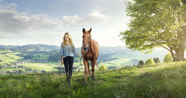 Horse and woman Stock Photo 02