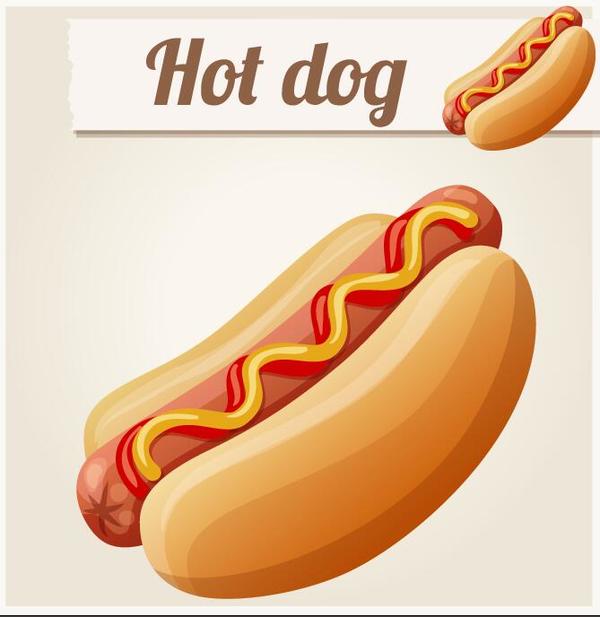 Hot dog vector material