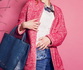 Indoor fashion girl taking photos Stock Photo 03