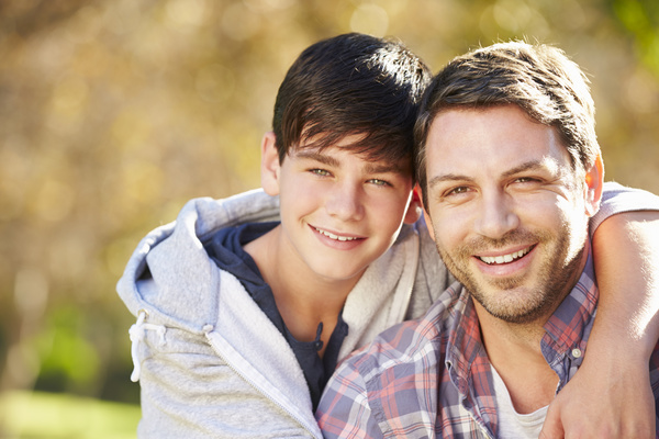 Intimate father and son Stock Photo 02
