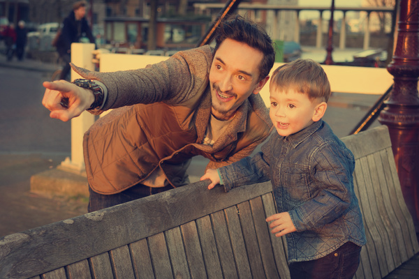 Intimate father and son Stock Photo 03
