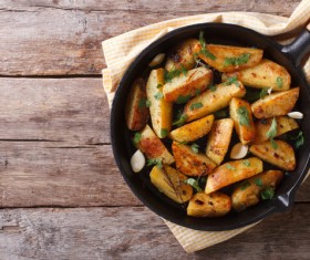 Italian herbs roasted potatoes Stock Photo 06