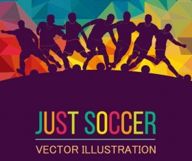 Just soccer poster template vector
