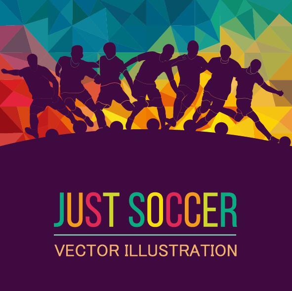 Just soccer poster template vector