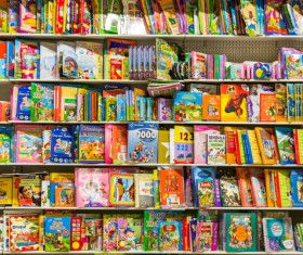 Library Children comic book Stock Photo