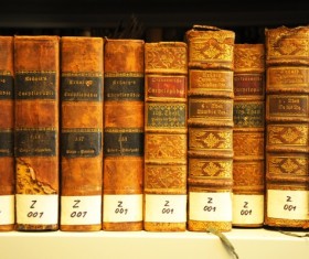 Library ancient books Stock Photo 03