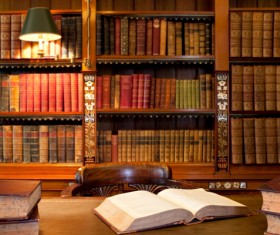 Library ancient books Stock Photo 04