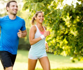 Lovers running exercise Stock Photo 01