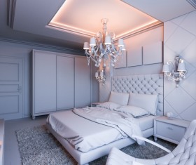Luxury bedroom Stock Photo 02