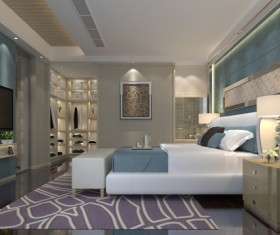 Luxury bedroom Stock Photo 06