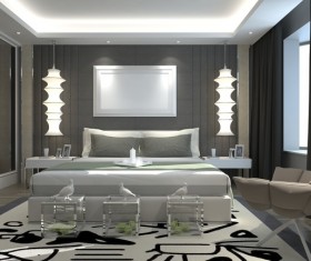 Luxury bedroom Stock Photo 07