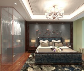 Luxury bedroom Stock Photo 08