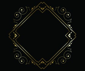 Luxury decorative golden frame vector