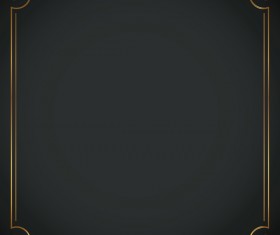 Luxury frame on black background vector