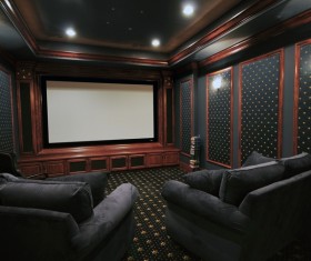 Luxury home theater Stock Photo 02