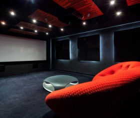 Luxury home theater Stock Photo 04