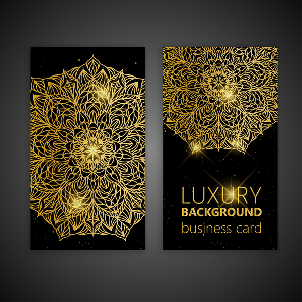Luxury ornament card template vector 02