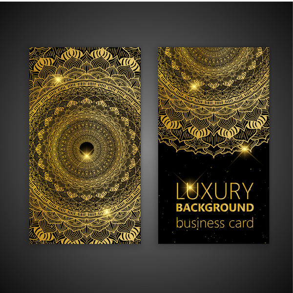 Luxury ornament card template vector 05