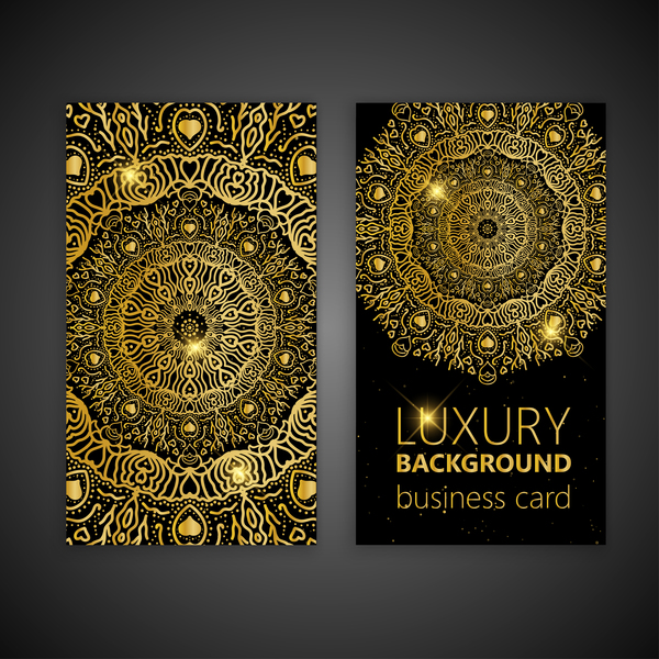 Luxury ornament card template vector 08