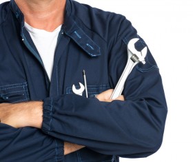 Maintenance workers Stock Photo