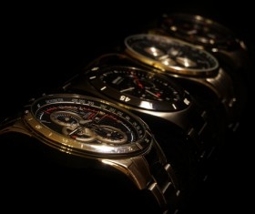 Mens brand watch closeup Stock Photo
