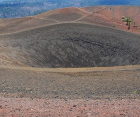 Meteorite crater on the ground Stock Photo 01