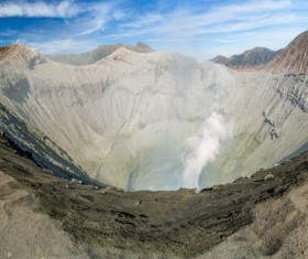 Meteorite crater on the ground Stock Photo 04