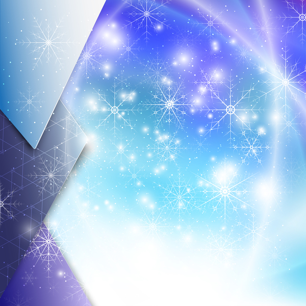 Modern background with snowflake vector