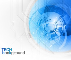 Modern tech with blue abstract elements vector