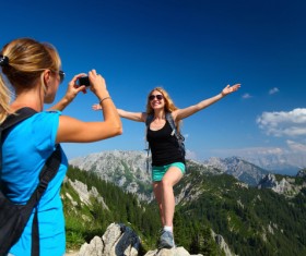 Mountaineering travel pictures taken Stock Photo