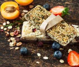 Oat energy bars Stock Photo 03