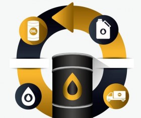 Oil infographic template design vectors 02