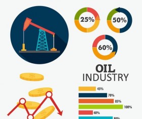 Oil infographic template design vectors 03