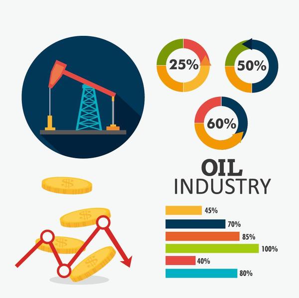 Oil infographic template design vectors 03